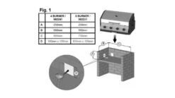 Cadac Meridian 3 Burner Built In Gas BBQ -Cadac Shop dimensions built in 2 1000x563 1