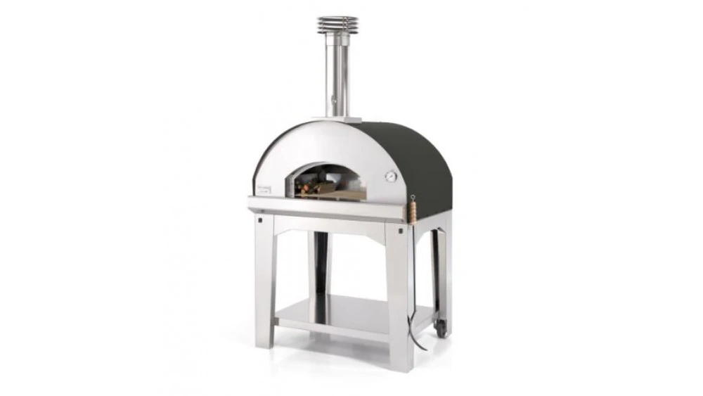 Fontana - Mangiafuoco Wood Pizza Oven With Trolley - Anthracite 1 Fontana - Mangiafuoco Wood Pizza Oven With Trolley - Anthracite