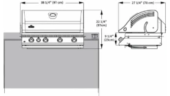 Napoleon Oasis 200 - LEX605 - Island Gas BBQ 15 Napoleon Oasis 200 - LEX605 - Island Gas BBQ -Cadac Shop ps Dimensions BILEX605RBI 1 1000x563 1